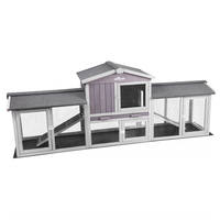 Poulailler Moderne en Bois pour Lapins, Poules et Poulets – Niche de Reproduction Commerciale pour Volailles d'Extérieur