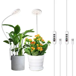 Hot Sale Pot Clip LED White/yellowPlant Light For Growing Indoor Plants 3/9/12H Timer Plant Growing Lamp With 4-Level Dim