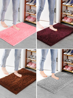Tapis de salle de bain, tapis de bain en chenille, absorbant l'eau, tapis de sol pour baignoire et lavabo, tapis de toilette antidérapant, tapis de pied en peluche