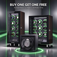 [Promotion Spéciale 7ème Anniversaire] Boîte à Montres Automatique de Luxe en Bois pour 8 Montres avec Entrée par Empreinte Digitale, Lumière RGB, Télécommande LCD
