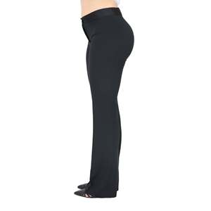 Pantalones de Mujer Negros de Cintura Alta y Pierna Recta, Pantalones Formales - Product Image 2