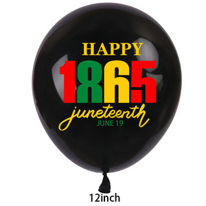 Venta al por mayor Día DE LA LIBERTAD Suministros para fiestas Decorativo <span class=keywords><strong>Junio</strong></span> Negro Feliz Juneteenth <span class=keywords><strong>Fiesta</strong></span> Decoración Globos de látex Juneteenth Globo - Product Image 4