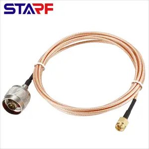 Kabel Transfer RF Tahan Suhu Tinggi Kabel Ekstensi SMA Male Ke N-type Male RG316