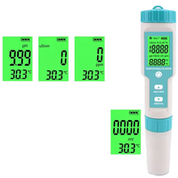 Stylo de Test de qualité de l'eau numérique multifonctionnel sept en un pour PH/EC/S.G/ORP/TDS/TEMP/sel