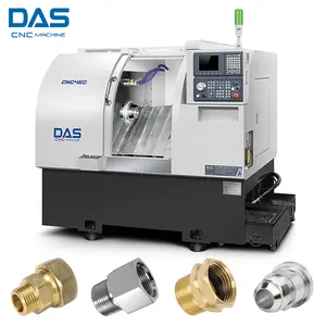 Syntec/Fanuc Mini Torno Corte CNC Ferramentas Usinagem CNC Acessórios Da Motocicleta Alimentador Automático De Barras Torno CNC Com Transportador De Chip