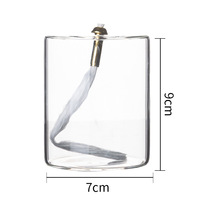 Lampe à huile en verre cylindrique, design Art Déco, aromathérapie, mariage, Noël, décoration de bureau, ornement pour la maison