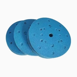 Mavi Film zımpara diski 5 inç 150 Grit otomotiv ahşap Metal için cırt cırt yuvarlak kum kağıt - Product Image 2