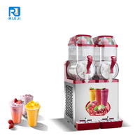 Machine à slush commerciale à 2 réservoirs, multifonctionnelle, pour jus, cocktails, smoothies, granita