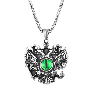 Yunnique – pendentif œil de dieu en acier titane, style vintage, collier unisexe, design européen et américain - Product Image 5