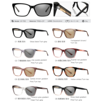 Lunettes photochromiques pour femmes MS 81755 Premium Luxury, monture géométrique avec artisanat haut de gamme, design exclusif