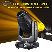 Projecteur LED mobile 3-en-1 500W Beam Wash Spot CMY CTO DMX512 IP20 pour Club, Discothèque, Fête, Événement