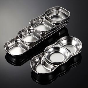 Korean Sauce Plates Metal Sauce Plates Sushi <b>Tray</b> Soy Tomato Sauce Spices Flavor Condiment Dip Bowls <b>BBQ</b> Home Kitchen - Product Image 3