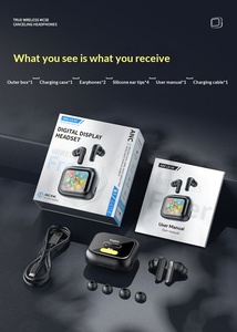 Nouveaux écouteurs intra-auriculaires TWS à écran couleur transfrontalier avec réduction de bruit, autonomie ultra-longue et écran d'affichage numérique - Product Image 4