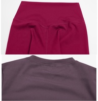 Ensembles de sport 2 pièces pour femmes : hauts courts à manches courtes et leggings capri taille haute – Tenues décontractées pour l'entraînement (OEM)