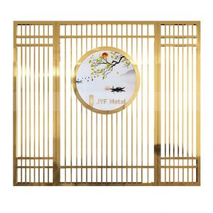 JINYIFAN ANN048 Modern Stainless Steel Multi-Functional Decorative Screen Partition Custom <b>Room</b> <b>Divider</b> Printed Coating for - Product Image 2