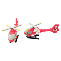 Hélicoptère en caoutchouc PVC de haute qualité personnalisé en usine professionnelle jouet Mini figurine d'avion mignon modèle volant