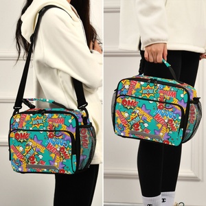 Sac à déjeuner isotherme pour enfants motif graffiti, sac fourre-tout personnalisé, sac à poignée portable réutilisable, sac isotherme pour enfants – Grande Vente - Product Image 5