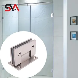 SVA-202 स्क्वायर सिंगल ग्लास को दीवार शॉवर दरवाजे के लिए समायोजित करें 90 डिग्री स्टेनलेस स्टील 8-12 मिमी टेम्पर्ड ग्लास दरवाजा हिंज