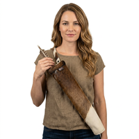 ESHALZ IMPEX Quiver Archery OEM Flècheira de chasse entièrement personnalisée en cuir véritable 44CM