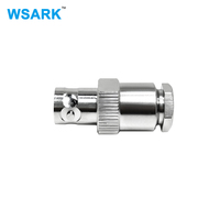 Conector Coaxial RF BNC Hembra con Abrazadera para Cable Coaxial RG178, Conectores de Seguridad para Video CCTV