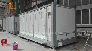 Tự động có thể gập lại containerised nhà vệ sinh người đàn ông phụ nữ ADA prefab ablution vệ sinh nhà vệ sinh container nhà máy Thiết kế khối - Product Image 2