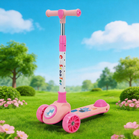 Trottinette pour tout-petits Canton Fair 2026, design pliable, trois roues, corps en plastique, hauteur réglable, trottinette légère pour enfants