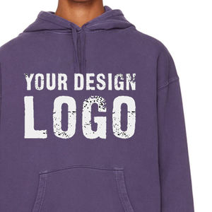 Ventes chaudes de sweats à capuche pour hommes en coton avec broderie lourde, impression de logo, sweats à capuche vierges en gros, sweats à capuche surdimensionnés à épaules tombantes personnalisés pour hommes - Product Image 5