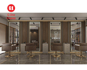 Luxury Barber Shop Interior Design | Men Salon Display Furniture & Customized Store Decoration - Product Image 2