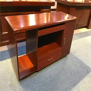Mesa de escritório luxuosa clássica de madeira para computador, mesa de escritório luxuosa para chefes de escritório