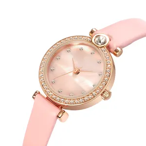 Jam tangan wanita Fashion baru jam tangan sabuk kulit indah kasual merek mewah jam tangan Quartz gaya sederhana modis Reloj