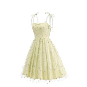 ชุดเดรสสั้นลายดอกไม้สไตล์เอลฟ์สำหรับงานวันเกิดริมชายหาดช่วงซัมเมอร์แบบใหม่ - Product Image 2