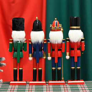 Décorations de Noël d'intérieur de haute qualité, populaires, en bois peint, en forme de boule, artisanat de Noël - Product Image 2