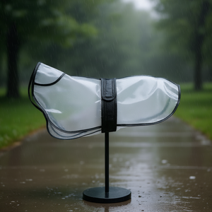 Imperméable pour animaux de compagnie Tarbes S 34 cm transparent avec bord noir - Product Image 3