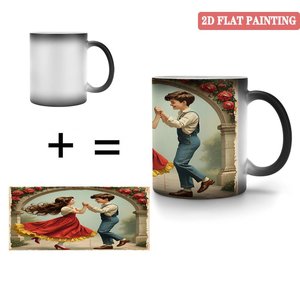 Frosted Black Matte <b>Ceramic</b> <b>Mug</b> 11oz Heat Activated Daily Tea Cup - Product Image 4