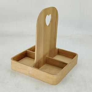 4-Compartment <strong>Wooden</strong> Snack <strong>Storage</strong> <strong>Box</strong> with Handle, Portable Dried Fruit Serving Case, Elegant Wood Desktop Organizer for Snack - Product Image 3