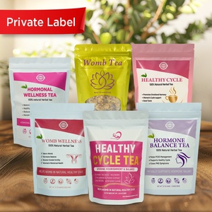 Thé de cycle menstruel sain 100% naturel et biologique personnalisé Chinaherbs 8g*10 sachets saveur rose Équilibre hormonal féminin Thé végétalien - Product Image 1