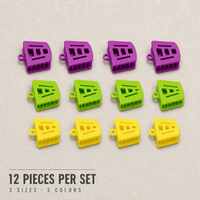Ensemble de blocs de mastication dentaires et d'ouvre-bouche, 12 pièces, 3 tailles, codés par couleur, pour traitement en clinique
