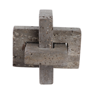 Scultura di cubi intrecciati in pietra, decorazione da tavolo per casa, ufficio, bagno, mensola, tavolino da caffè, ornamenti - Product Image 5