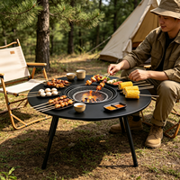 Table de thé et de grillades d'extérieur contemporaine en chêne, imperméable, durable, légère, facile à transporter, garantie 5 ans, Shandong
