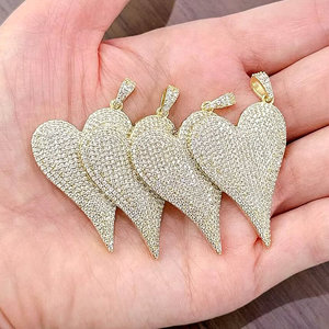 CH-LHP2320 hợp thời trang màu men giáng sinh chuông Mặt dây chuyền CZ giáng sinh chuông Mặt dây chuyền men trắng/hồng tim quyến rũ bán buôn - Product Image 5