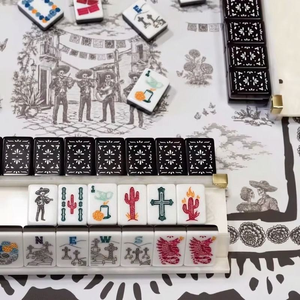 Jeu de Mahjong américain en acrylique Miss Catalina, tuiles en forme d'oiseaux, jeu de société parfait pour la maison, la salle de jeux, les fêtes et les cadeaux - Product Image 1