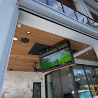 Elevador de TV Empotrado en el Techo Motorizado con Certificación CE |   180 °   Soporte Giratorio Abatible para TV de 43"-86", Compatible con Smart Home RS232
