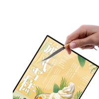 Caja de Luz LED Ultrafina de Pared, Pantalla Publicitaria de Vidrio Templado para Restaurante, Letrero Comercial, Decoración
