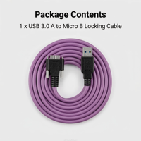 Cable de Conexión para Cámara Industrial USB 3.0 de 1.0M con Conductor de Cobre Estañado, Carga Rápida 3A/5A