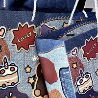 Sacs en papier imprimés avec des motifs de poupées, grande taille, sacs en carton épais, cadeaux de bénédiction pour les amis