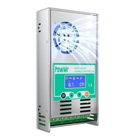 Controlador de Carga Solar PowMr MPPT 60A HHJ-60A con Pantalla LCD 12V/24V/36V/48V Auto 150 Voltios PV para Baterías LiFePO4, 2 Años de Garantía