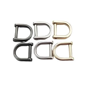 10มม. โลหะผสมสังกะสีแสงสีทองที่ถอดออกได้สกรูรูปตัวยูอุปกรณ์ฮาร์ดแวร์กระเป๋าแหวน <span class=keywords><strong>D</strong></span> เชื่อมต่อหัวเข็มขัดสำหรับสายรัด - Product Image 1