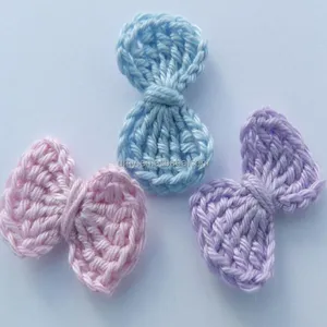 Nhà Máy Giá Nhiều Màu Sắc Phụ Kiện Quần Áo Handmade Bông Crochet Cung Đính
