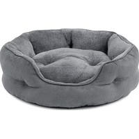 Coussin de lit rond thermique lavable en machine pour chat et chien
