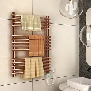 AVONFLOW Colgador de toallas eléctrico Toallero Montado en la pared Calentador de toallas para Baño